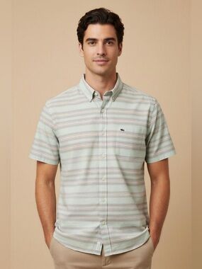 Vineyard Vines Men's Slim Fit Murray Short Sleeve Button-Down Casual Shirt